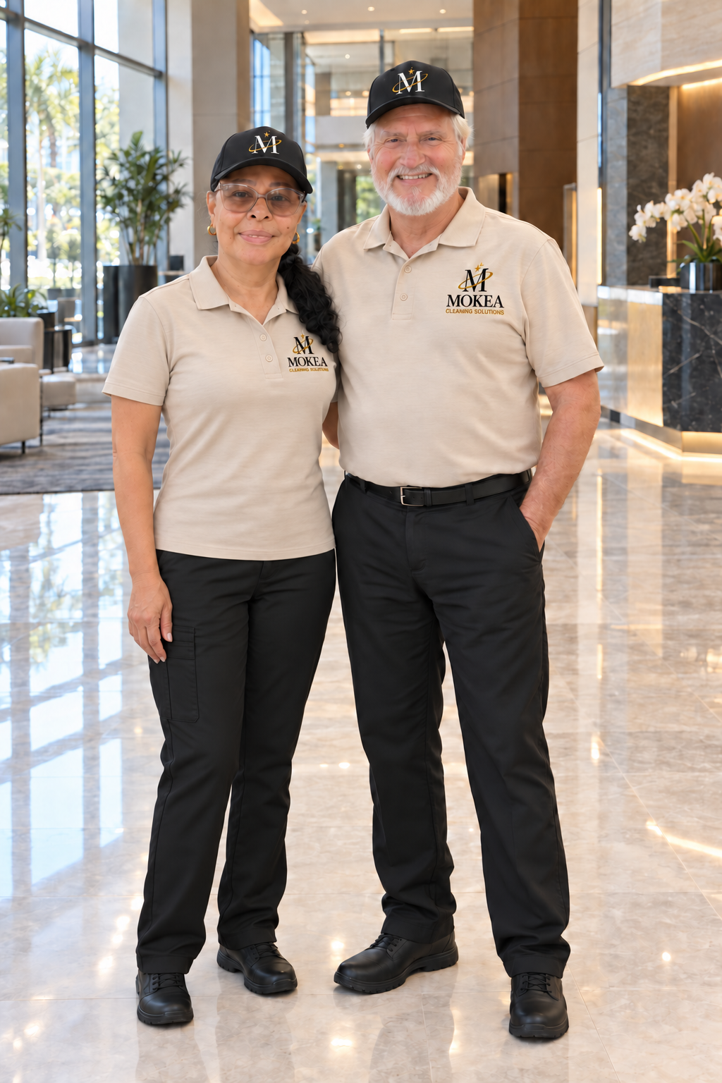 The owners of Mokea Cleaning Solutions, a family-owned cleaning business in Winter Park